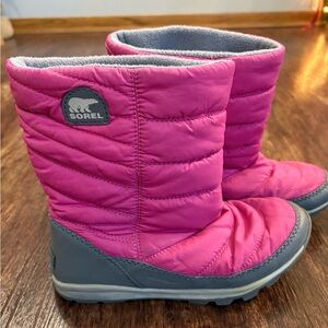 Sorel Kids Whitney™ II Puffy Mid Waterproof Snow Boots | Pink | 200g Insulation